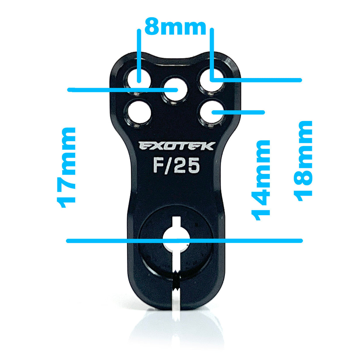Exotek Heavy Duty Aluminum Clamping Servo Horn 25t Spline 2256 image 1