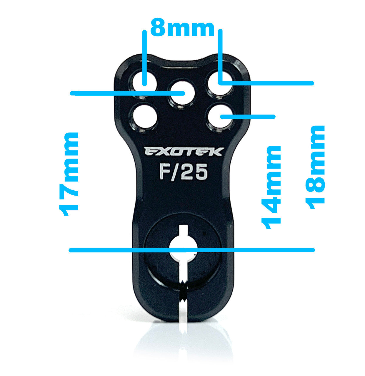 Exotek Heavy Duty Aluminum Clamping Servo Horn 25t Spline 2256 image 1