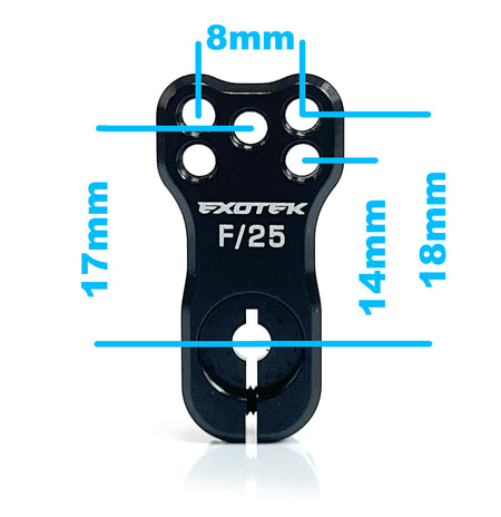 Exotek Heavy Duty Aluminum Clamping Servo Horn 25t Spline 2256 image 1