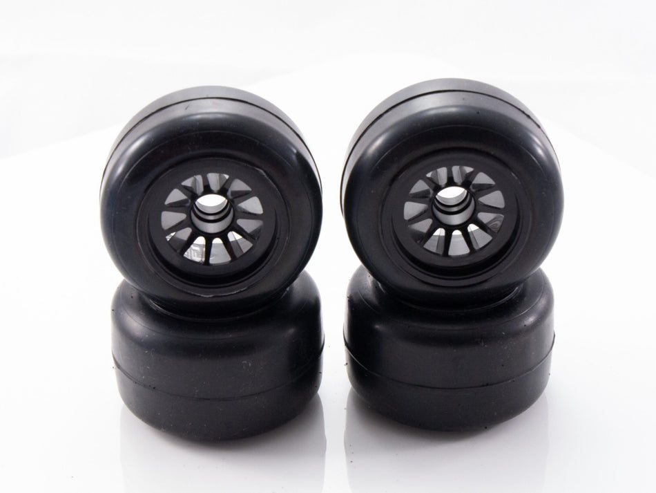 Gravity G-Spec Set of 4 (Front & Rear) F1 Tires Mounted on Wheels GRC138 image 0