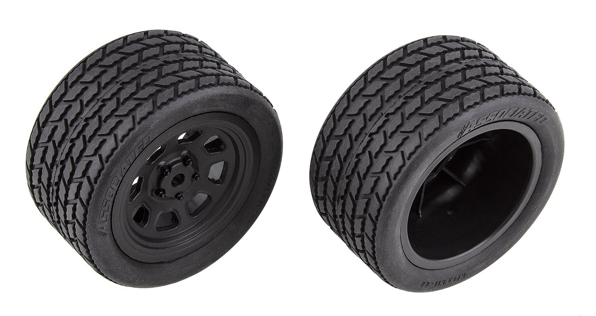Team Associated Street Stock Rear Wheels Tires Mounted SR10 ASC71195 71195 image 0