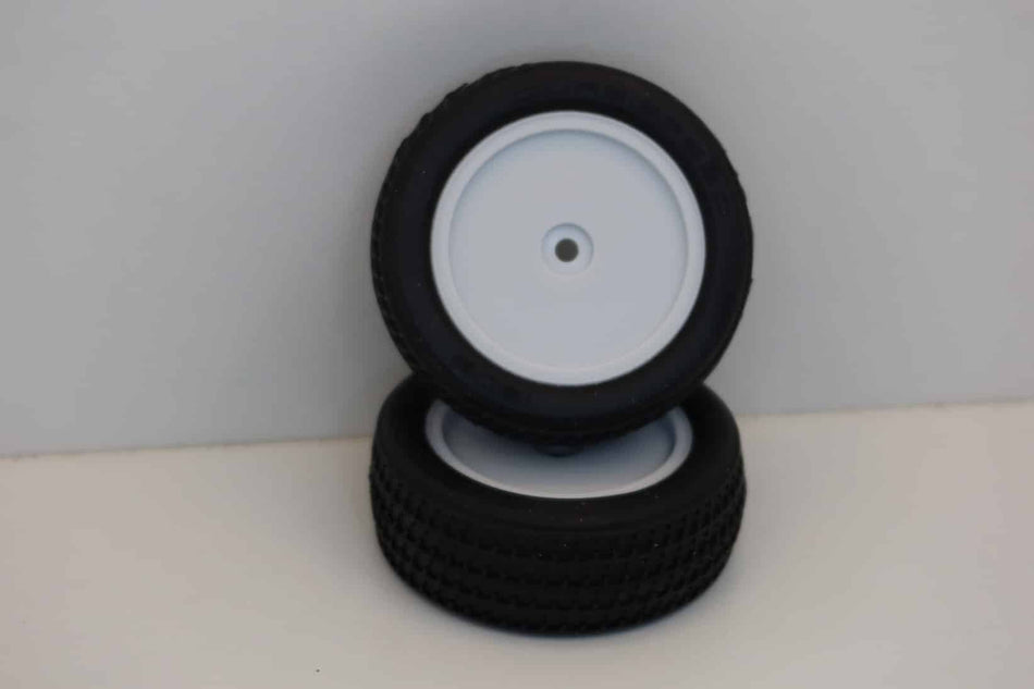 Quasi Speed Front Tires (Set of 2) QS-1601 PRE-MOUNTED on QS-1612WH White Wheels image 0