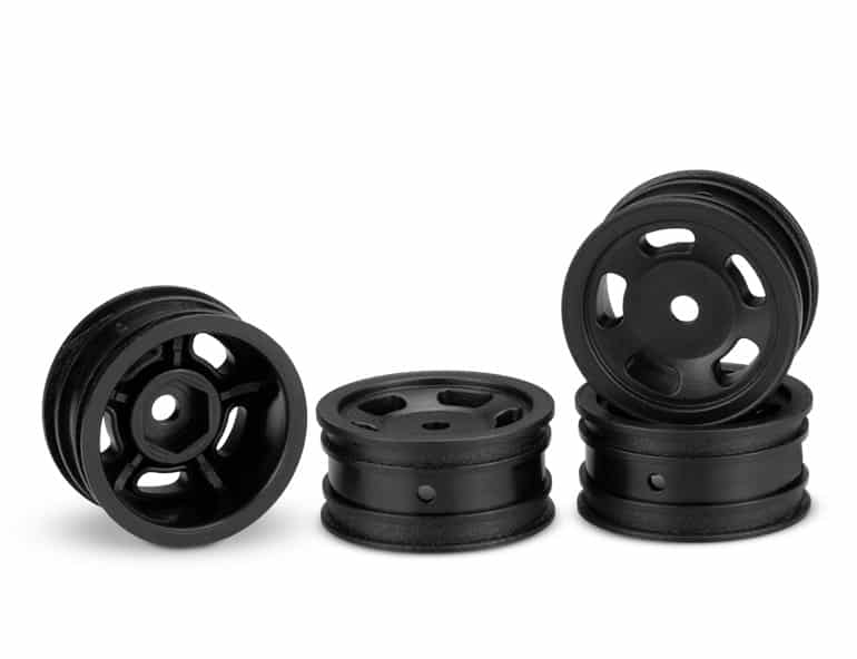 Jconcepts Glide 5 Black 1" Wheels JConcepts 4022/4023 Tires for SCX24 3431B image 0