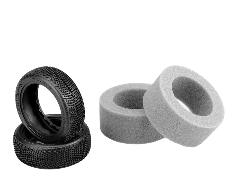 Jconcepts Fuzz Bite Low Profile 4wd Front Tires 2.2" Pink w/inserts 3108010 image 0