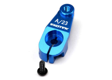 Exotek AE Heavy Duty Servo Horn Aluminum KO Sanwa Airtonics 23t Spline 1554BLU image 0