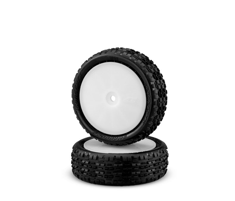 Jconcepts Swagger 4wd Front Tires Pink Compound on 3353 White Wheels 3166101011 image 0