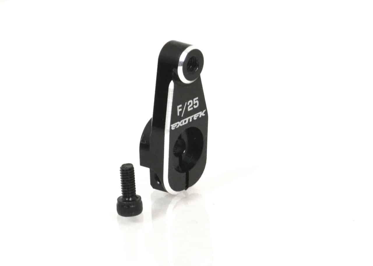 Exotek TLR 22 Buggy Servo Horn Aluminum Black Futaba-Savox 25t Spline 1946 image 0