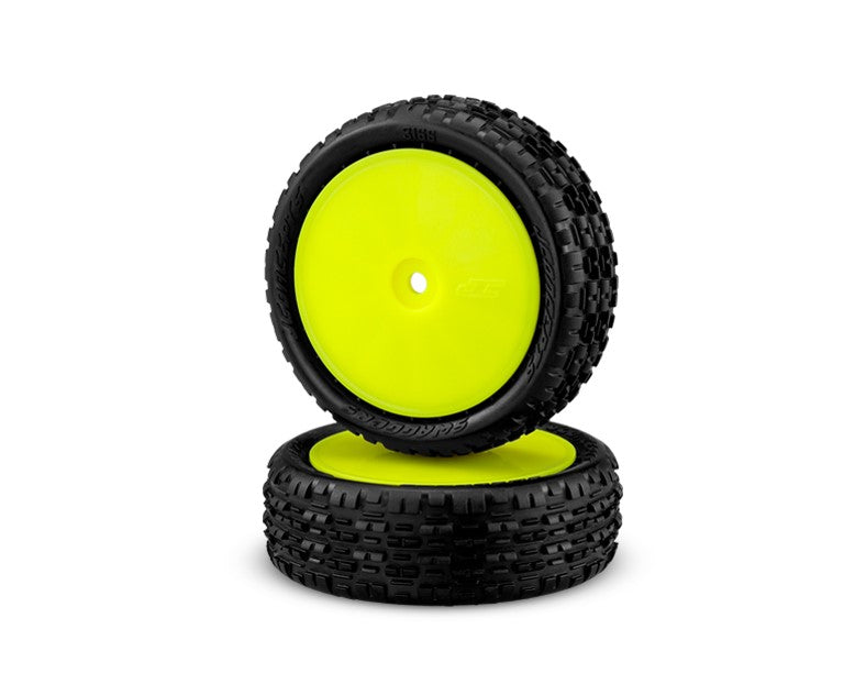 Jconcepts Swagger 4wd Front Tires Pink Compound on 3353 Yellow Wheels 3166201011 image 0
