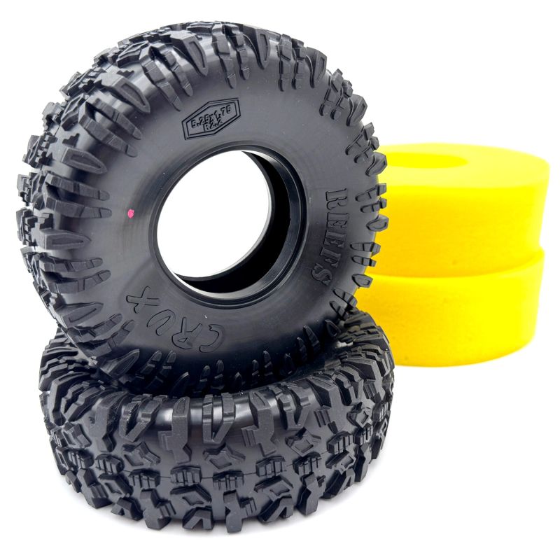 Reefs RC Crux Rock CrawlerTires (2) XP PINK for 2.2 wheels (5.25" tall) REEFS219 image 0