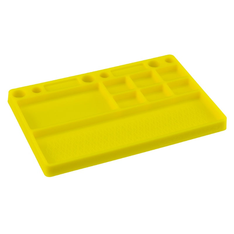 Jconcepts Dirt Rubber Parts Tray Yellow for 1/10 and 1/8 Vehicles 8117 image 0