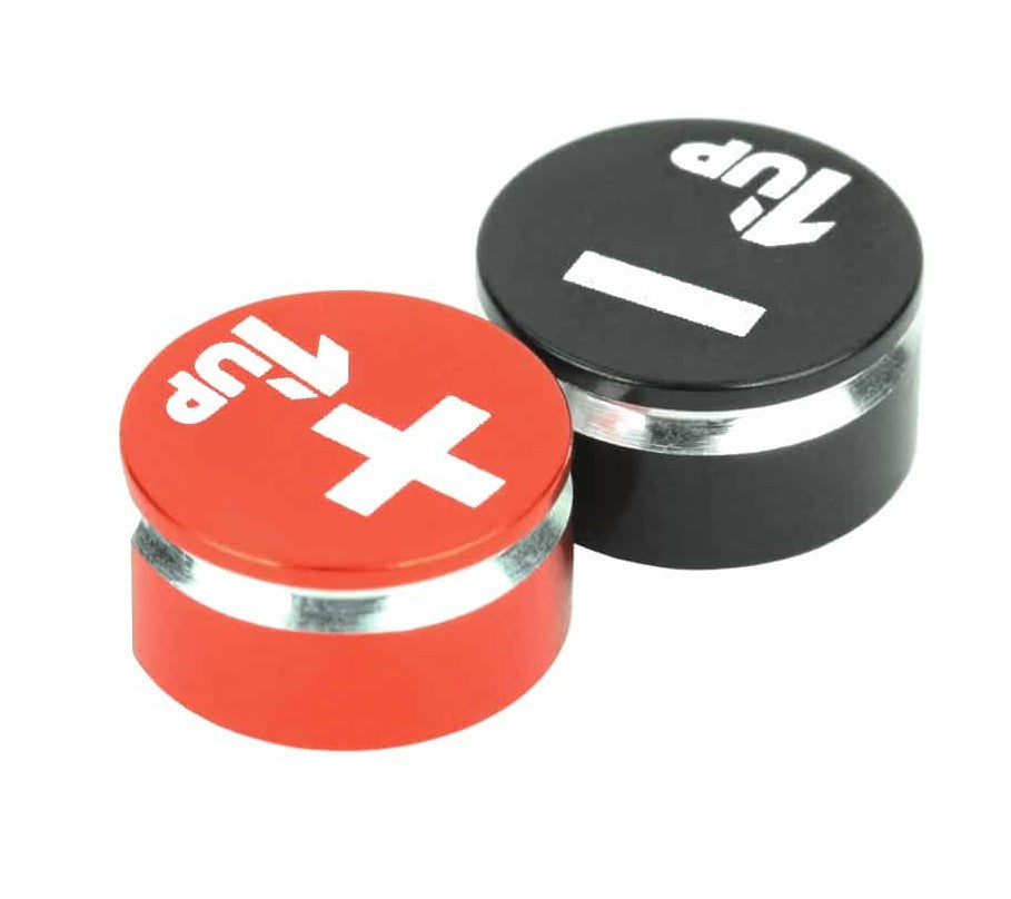 1UP Low Profile Bullet Plug Grips Red/Black 190430 image 0