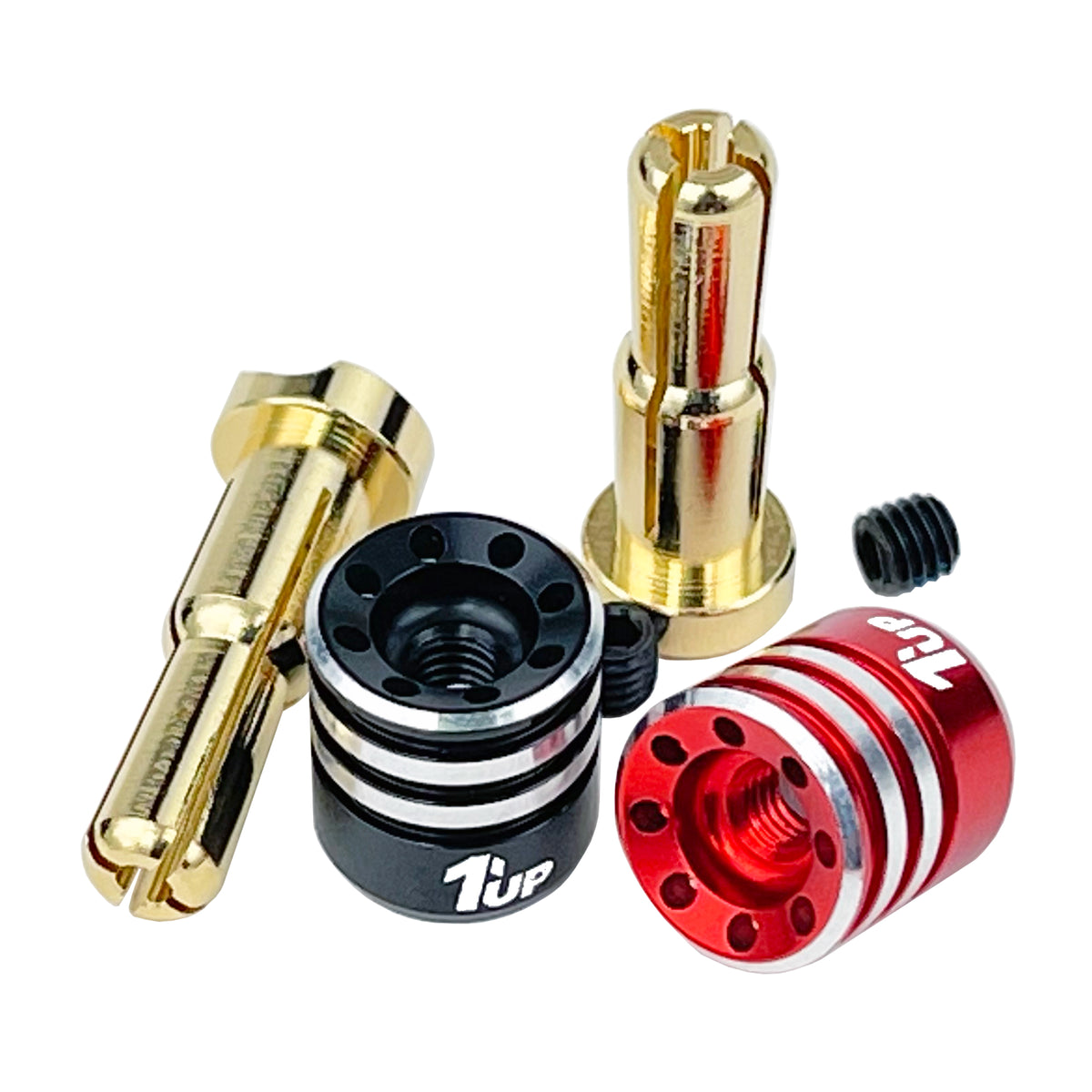 1UP Heatsink Bullet Plugs & Grips for 4/5mm Stepped 190437 image 0