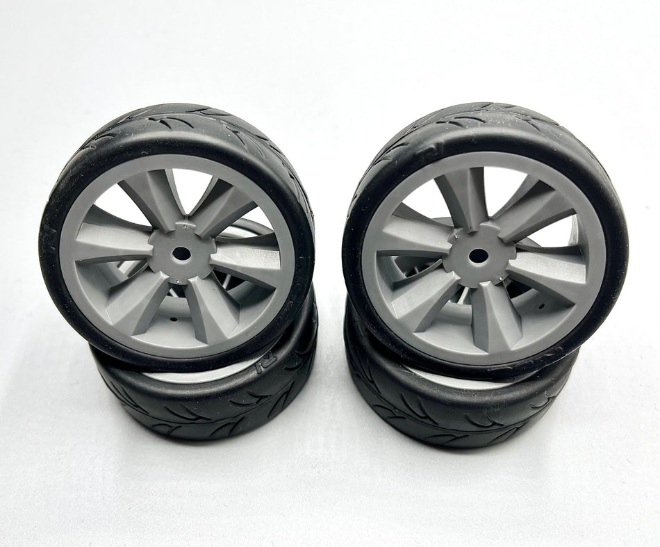 Gravity RC Belted USGT Tires Mounted on Grey Edge Wheels Set of 4 GRC123 image 0