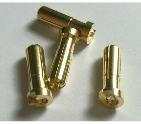 (4) Low Profile 5mm Gold Plated Bullet Lipo Battery Connectors image 0