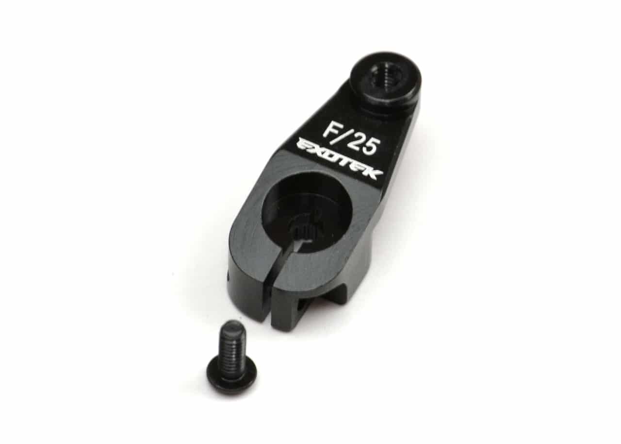 Exotek AE Heavy Duty Servo Horn Aluminum Black Futaba-Savox 25t Spline 1547BLK image 0