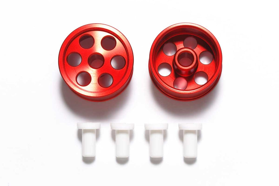 Tamiya JR HG Aluminum Reversable Wheels for LP Tires Super X/XX Red 95516 image 0