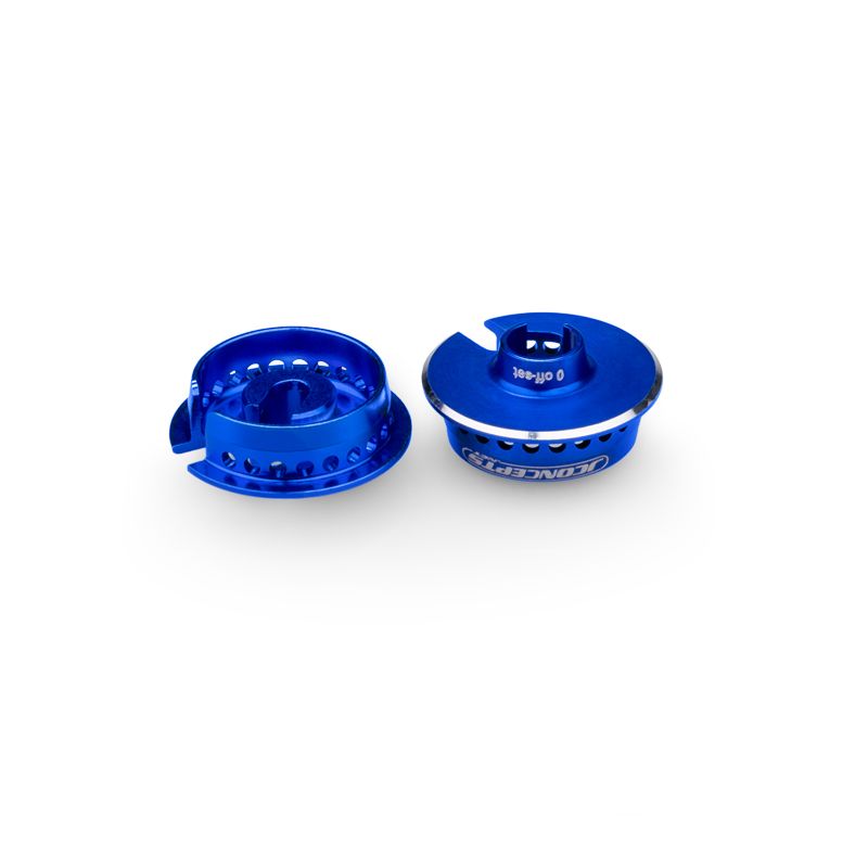 Jconcepts Fin 13mm Spring Cup 0mm Off-Set Blue For Associated 13mm Spring 27211 image 0