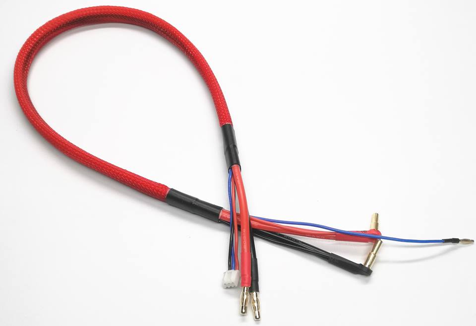 24in (2 foot) 1s &amp; 2s LiPo Charging Cable Leads - Harness 4mm/5mm Bullets (Colors) image 6