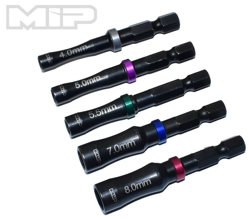 MIP 4.0mm, 5.0mm, 5.5mm, 7.0mm &amp; 8.0mm Nut Driver Speed Tip Bundle 9615 image 0