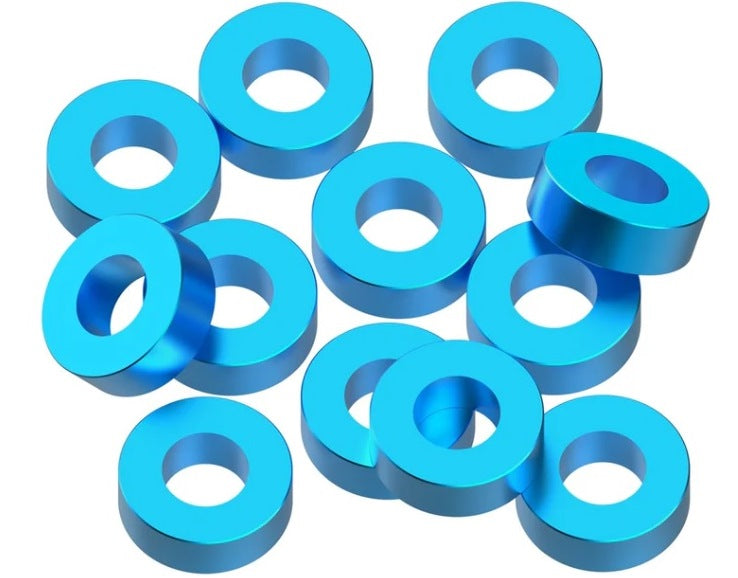 1UP 3x6x1mm Precision Aluminum Shims Blue 12pcs 80313 1UP80313 image 0