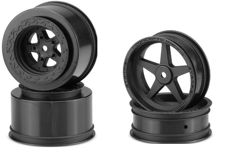 Jconcepts Starfish 12mm Hex Set Front/ Rear Drag Racing Wheels JCO3406B JCO3408B image 0