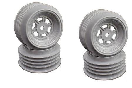 DE Racing Gambler Front Wheels for 3/8" Bearing Custom Works, GFRP Silver DER-GSF-CS image 0