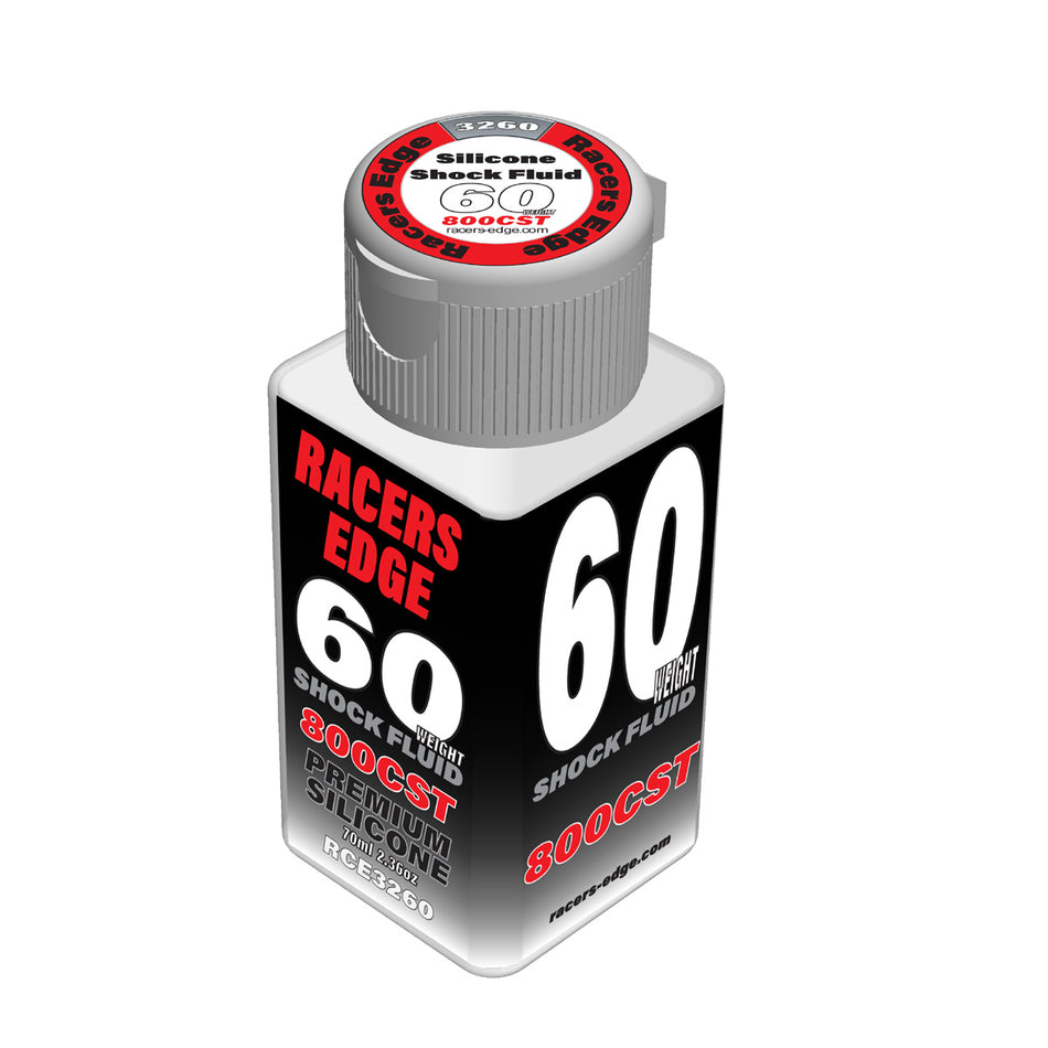 Racers Edge 60 Weight Silicone Shock Oil 800cst 70ml Ez Pour Bottle RCE3260 3260 image 0