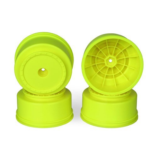 DE Racing Borrego Short Course Wheels Losi TLR TEN-SCTE, 22SCT, Tekno SCT410 Yellow DER-BS4-LY image 0