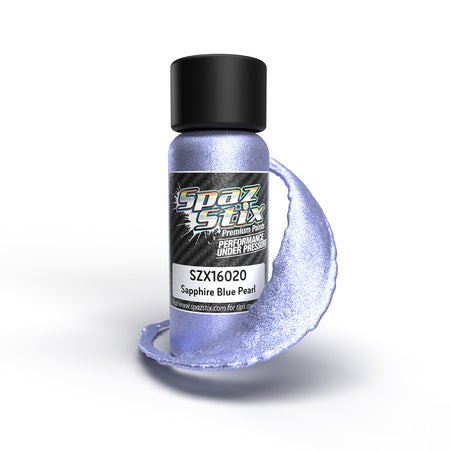 Spaz Stix Sapphire Blue Pearl Airbrush Ready Paint 2oz Bottle SZX16020 16020 image 0