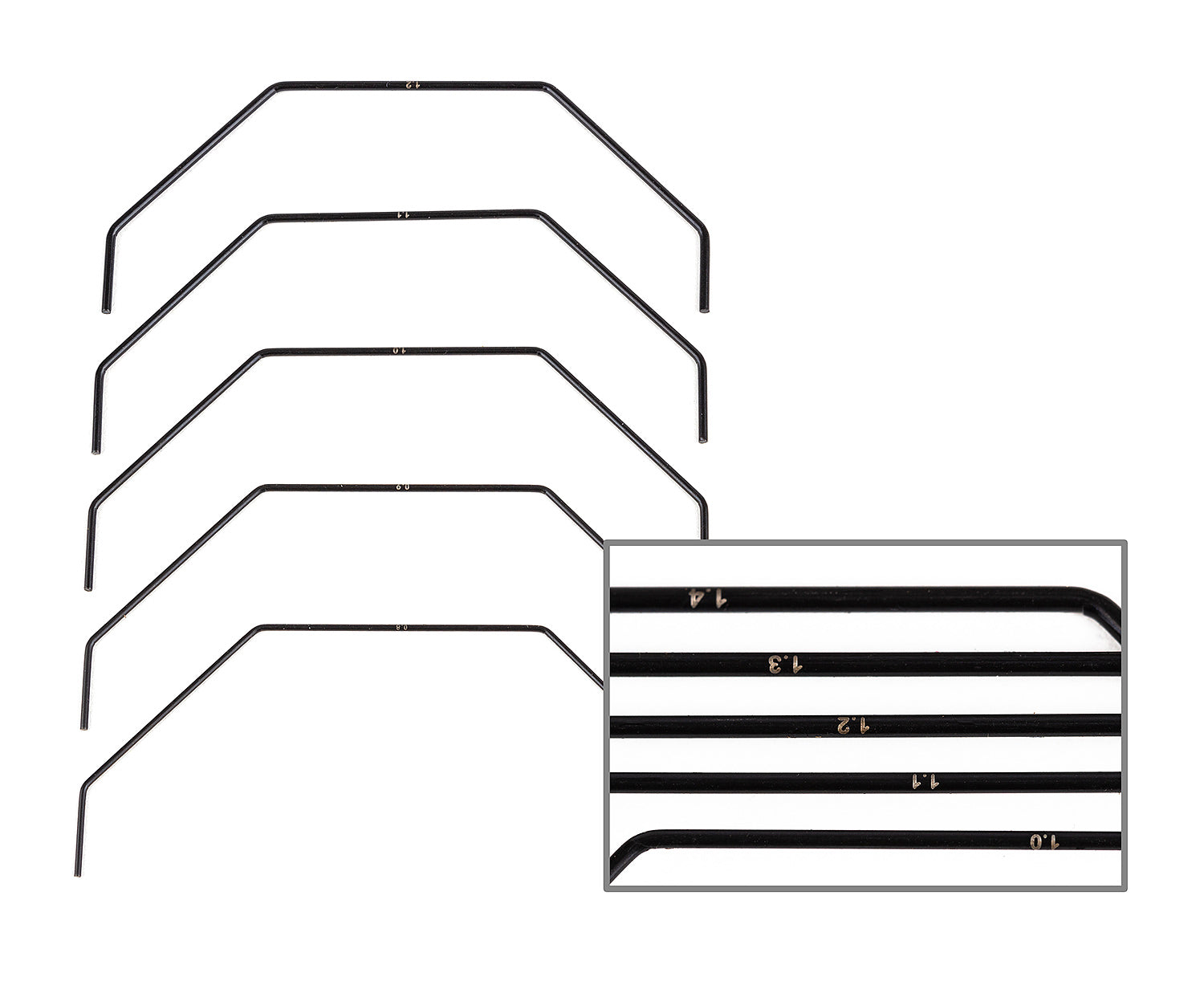 Team Associated B7 &amp; B7d Front Anti-Roll Bar Set of 5 (different sizes) 92459 image 0