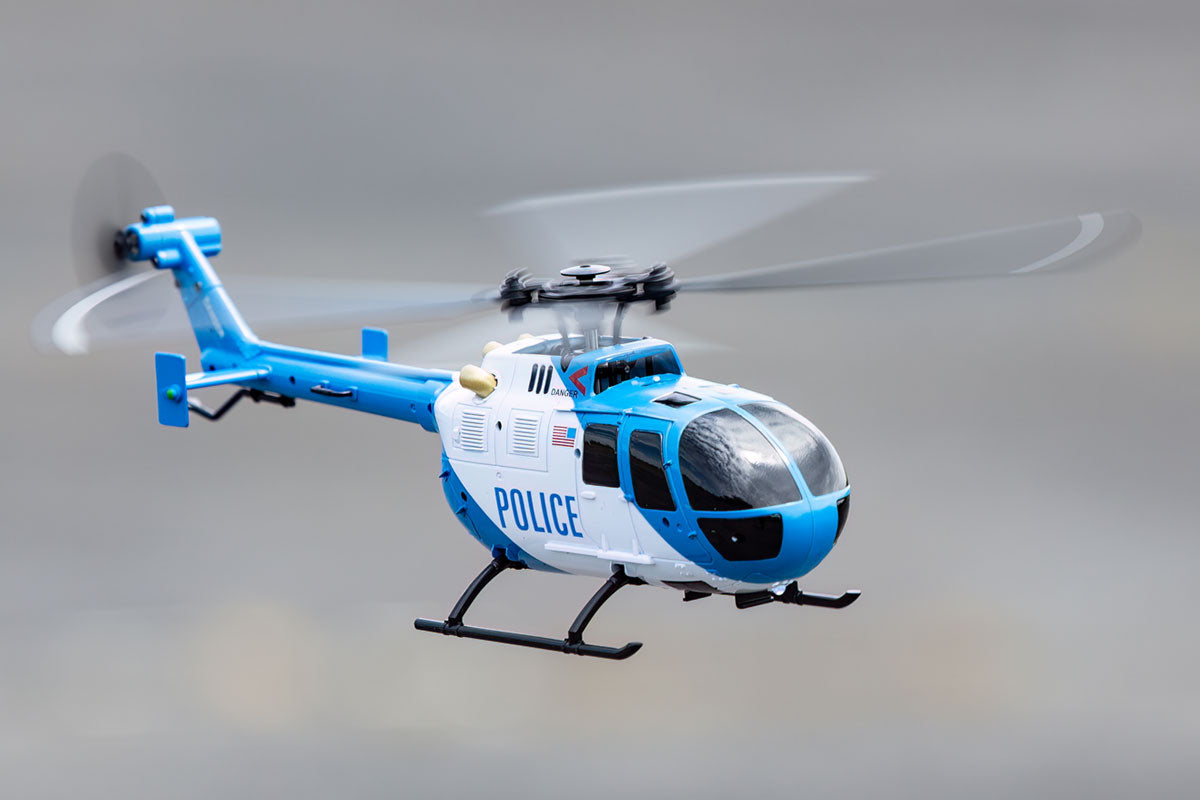 Rage RC Hero-Copter 4 Blade RTF Helicopter Police w/carry case RGR6051 image 1