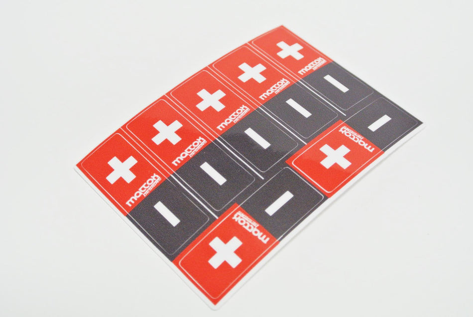 Battery Polarity Sticker 7pack image 0