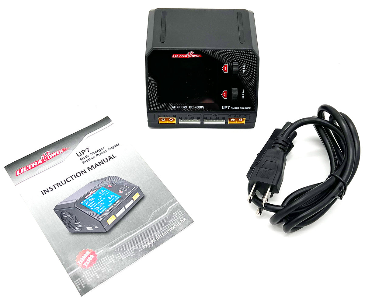 Ultra Power UP7 AC 200W - DC 400W Dual Port Multi-Chemistry Smart Charger image 3