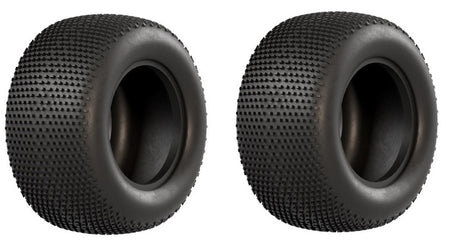 Raw Speed Super Mini Stadium Truck Tire (2) w/Inserts Green Super Soft 100409SSB image 0