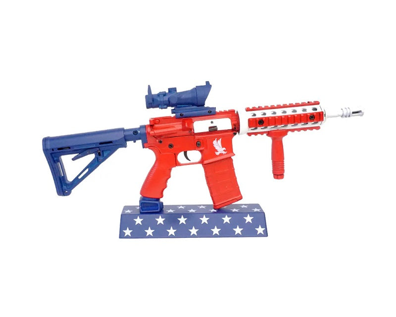 GoatGuns 1/3 Scale Die Cast AR15 Model Rifle Red White Blue AR-USA image 0