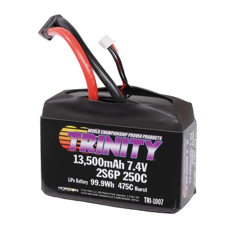 Trinity Drag Racing 13,500mah 2S6P 250c XT90 LiPo Battery TRI-1007