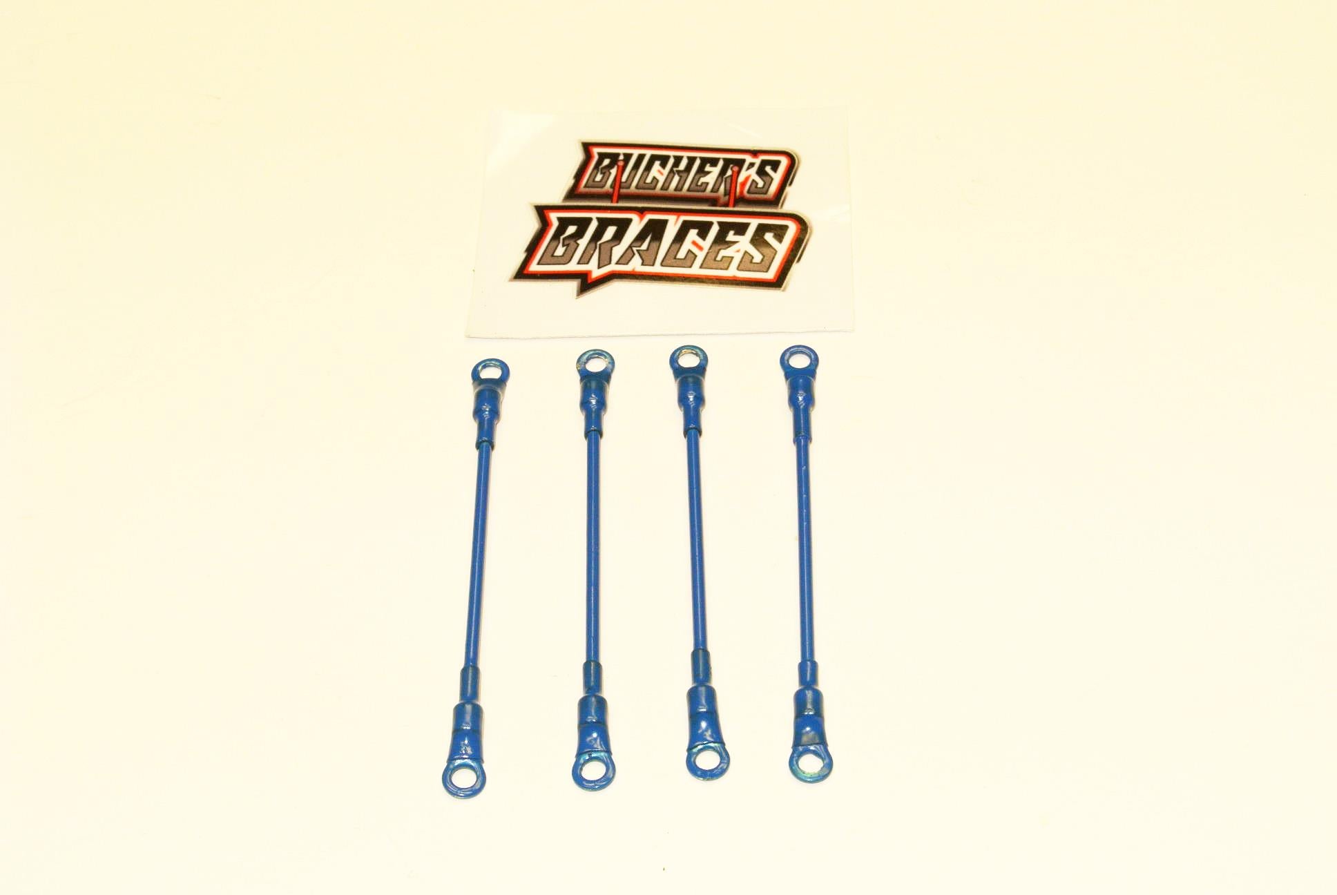 Bucher's Braces for 1/10 Non Decked Late Model &amp; Street Stock Bodies Blue image 0