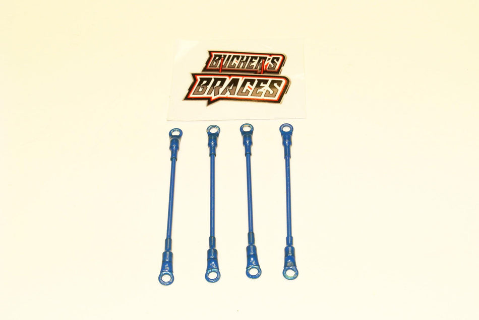 Bucher's Braces for 1/10 Non Decked Late Model &amp; Street Stock Bodies Blue image 0