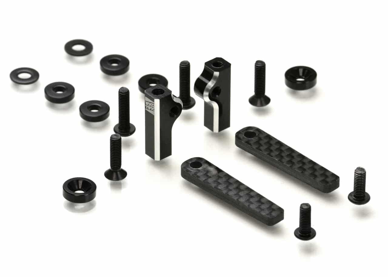 Exotek 22X-4 Battery Mounting Tab Set Carbon For Shorty &amp; lcg Shorty Packs 2218 image 0