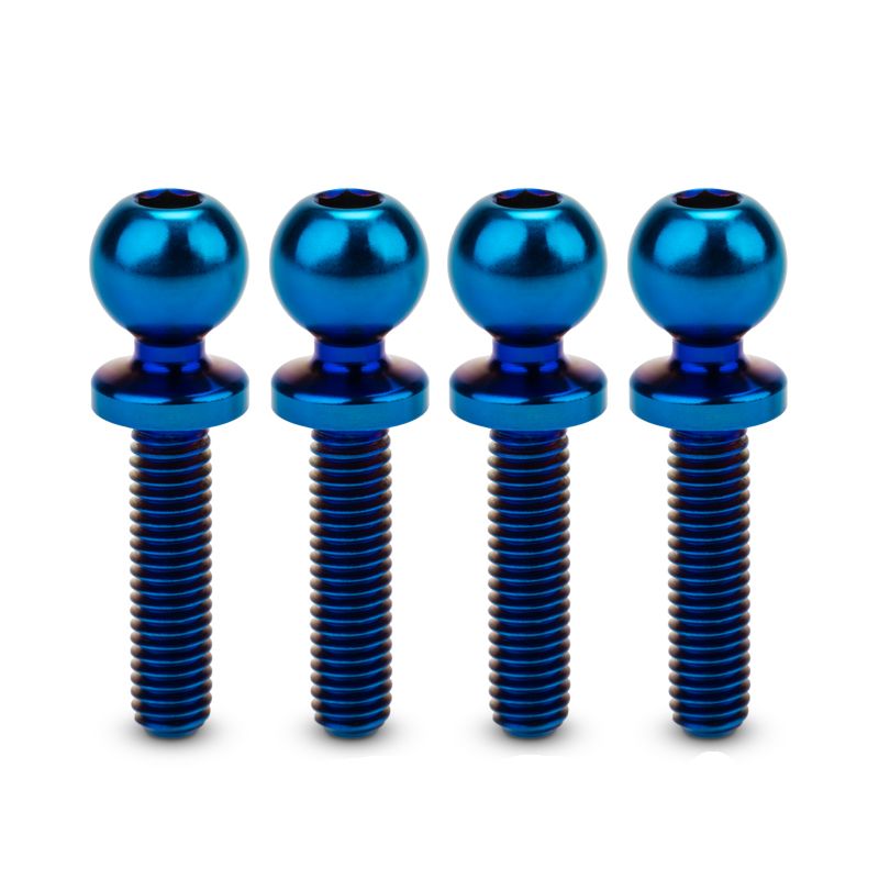 Jconcepts 5.5 x 12mm Titanium Ball-Stud Blue 4pc B7 B6 T6 SC6 DR10 SR10 51351 JCO51351 image 0