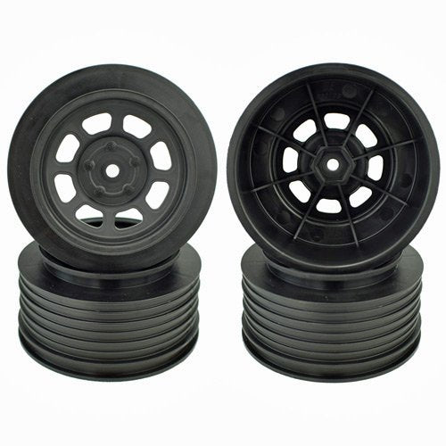 DE Racing Speedway SC Wheels Traxxas Slash Front 19mm Backspacing Black DER-DS4-FB image 0
