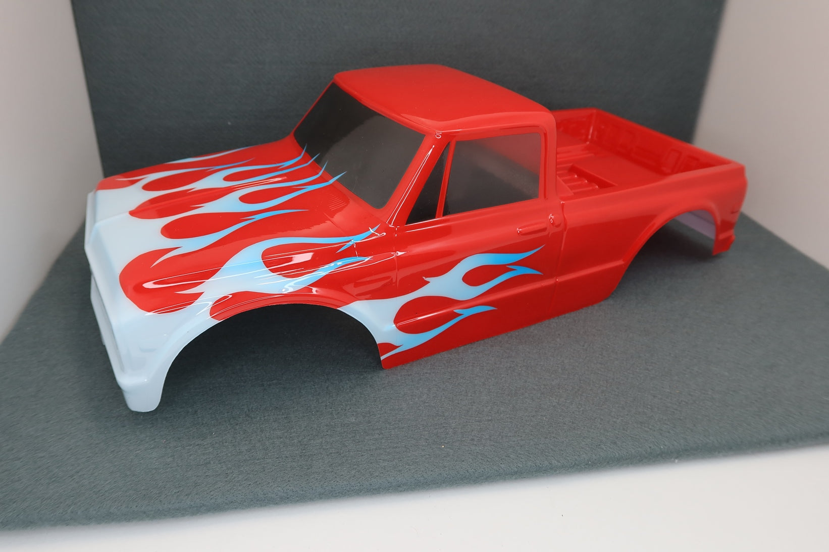 New Custom Painted 1/10 1972 Chevy K-10 Truck 12.3" Wheelbase Crawler Body image 0