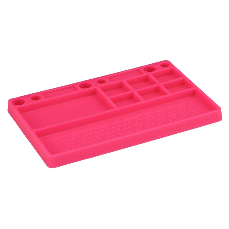 Jconcepts Rubber Parts Tray Pink for 1/10 and 1/8 Vehicles 25504 image 0