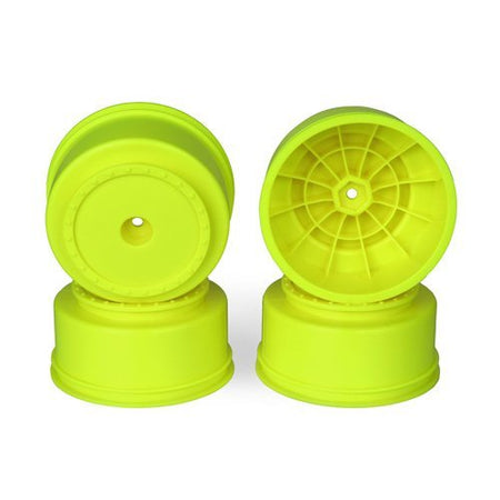 DE Racing Borrego Short Course Wheels +3mm offset Associated (SC5m, SC6.1, SC6.2, SC10) Yellow DER-BS4-AY image 0