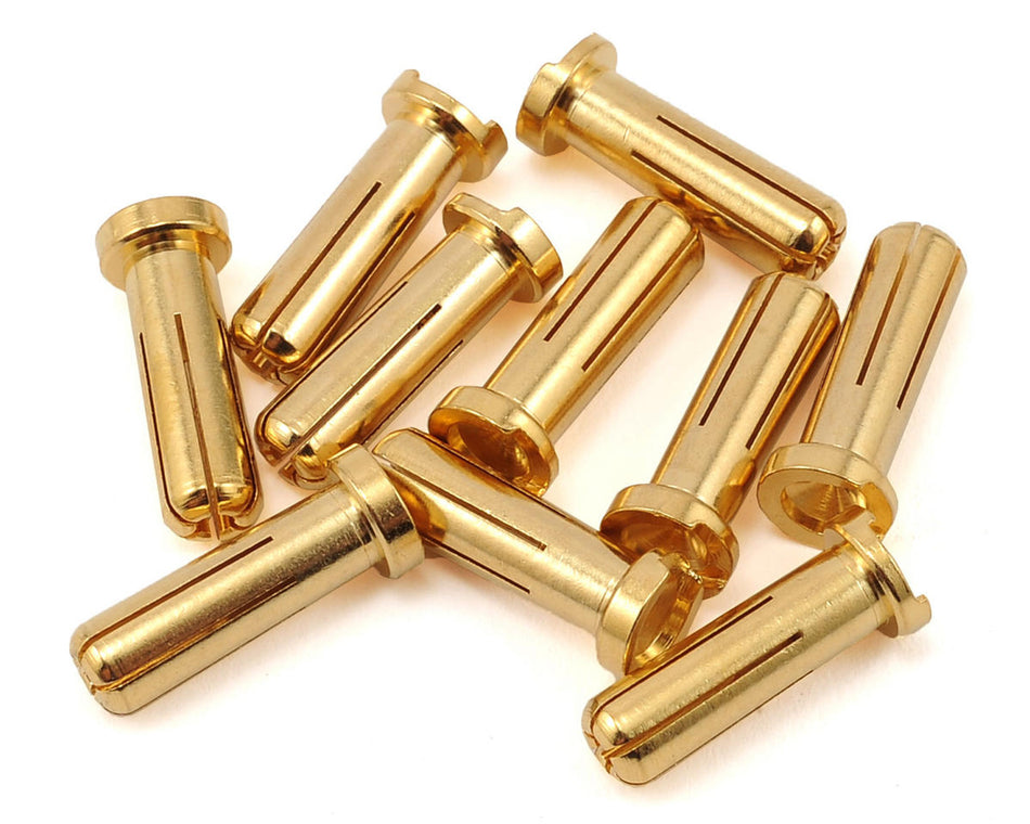 10pk Low Profile (LowPro) 5mm Gold Plated Bullet Lipo Battery Connectors image 0