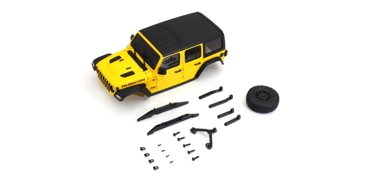 Kyosho Jeep Wrangler Unlimited Rubicon Yellow Body Set Mini-Z 4x4 MX-01 MXB01Y image 1
