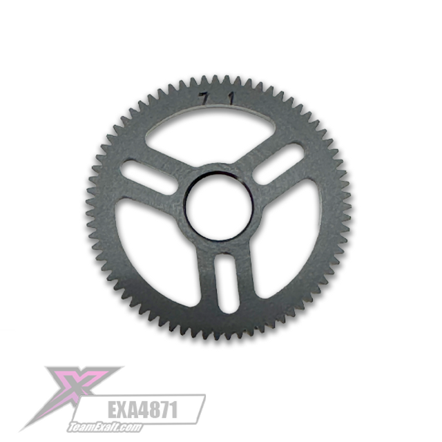 Team Exalt X-tra Light-Speed Machined Delrin 71t (Tooth) 48p Spur Gear EXA4871 image 0