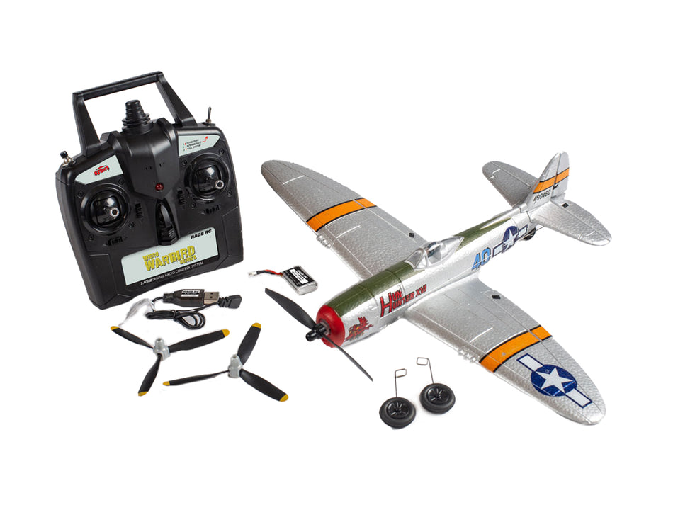 Rage RC P-47 Thunderbolt Micro RTF Airplane w PASS Assist Stability System 1307 RGRA1307 image 0