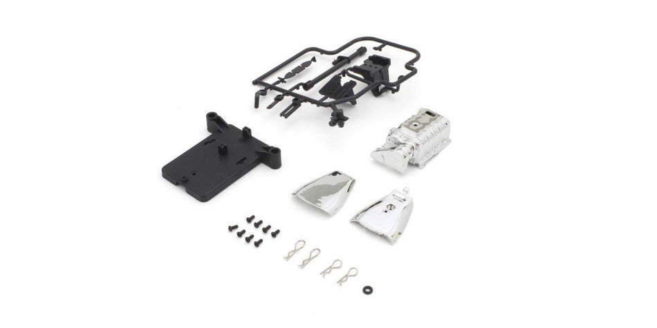 Kyosho Chrome Supercharger Set for 1/0 Scale Cars FAB707-01SM image 0