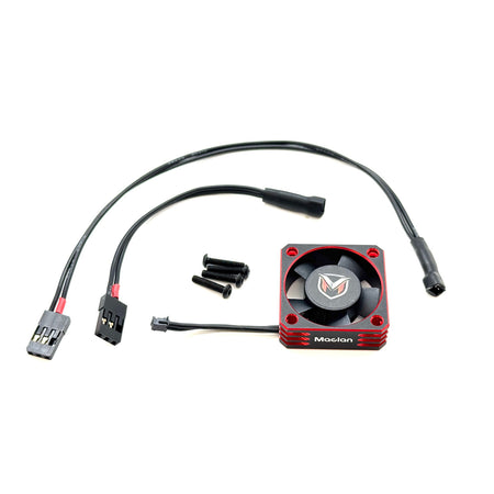 Maclan Hurricane V2 Aluminum 30mm Fan Black/Red MCL4368 image 0